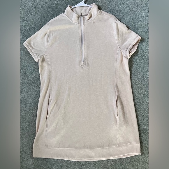 Legendary Outfitters Ladies' Quarter Zip Dress with Pockets, Cream - Picture 2 of 4